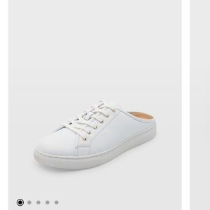 New in box Club Monaco White Leather Jamila Sneaker, Size 7
